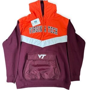 NWT E5 Virginia Tech Colorblock Nylon Polyester Hoodie XL